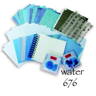 Heidi Grace - Water Album Kit  contains an acrylic-bound 6" x  album- 60 printed papers- four packs of acrylic embellishments- and a pack  brads     (sold individually)